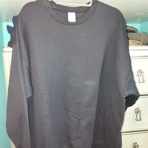 Hanes EcoSmart Black Crewneck